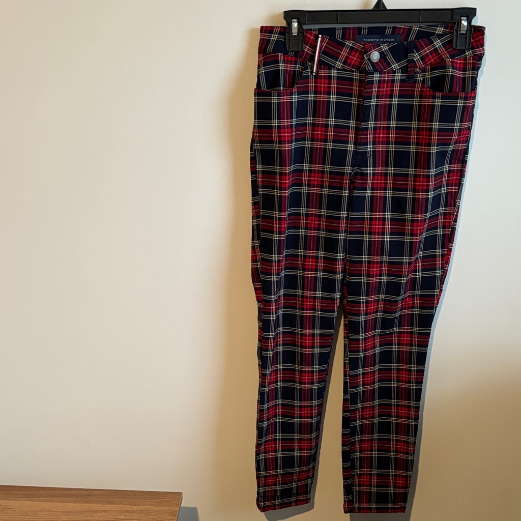 Plaid Women Stretch Pant